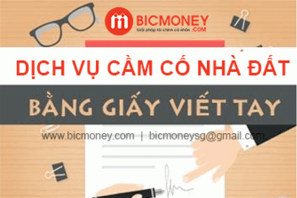 Cầm giấy tờ nhà viết tay hcm