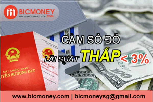 Cầm sổ đỏ lãi suất thấp